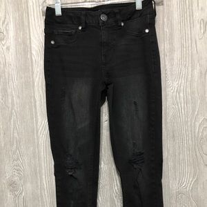 Maurices Black Destructed Jegging